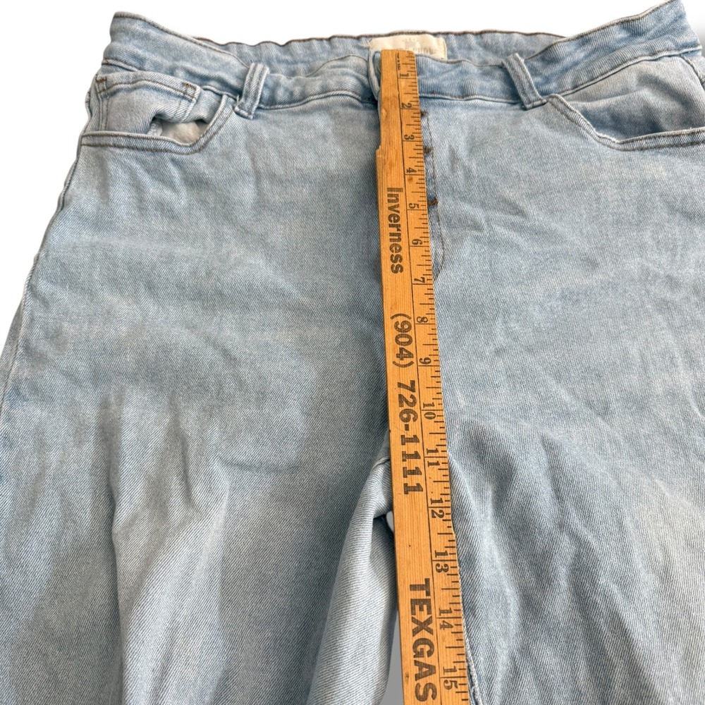 Haute Curve Jeans Womens Size 22 Light Wash Button Fly Frayed Hem Denim - Picture 10 of 12